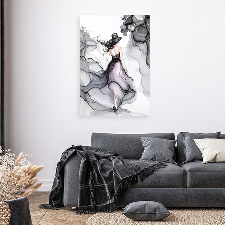 Obraz do salonu sypialni biura, Kobieta abstrakcja atrament 60x90
