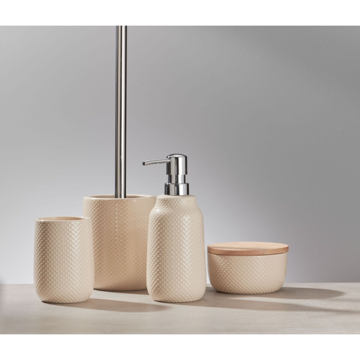 Kleine Wolke Dotty Szczotka WC ze stojakiem beżowy