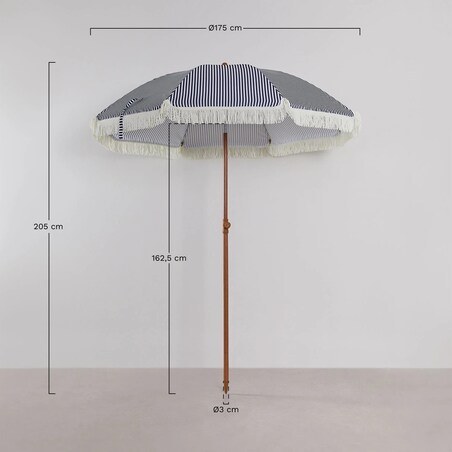 Parasol ogrodowy retro żółty curry Mika Ø175 cm