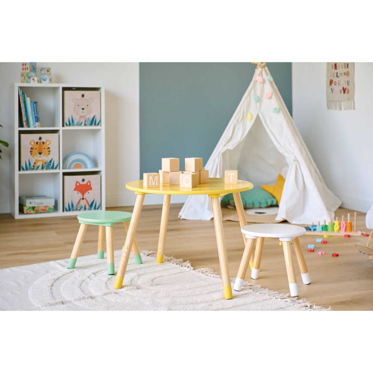 Kosz do przechowywania z plecionki, bawełna + hiacynt wodny