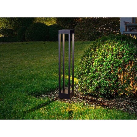 Zewnętrzna LAMPA stojąca QUBE ABIGALI-GLQ600WW 7W prostokątna OPRAWA ogrodowa LED 7W 3000K outdoor IP65 czarna, Abigali