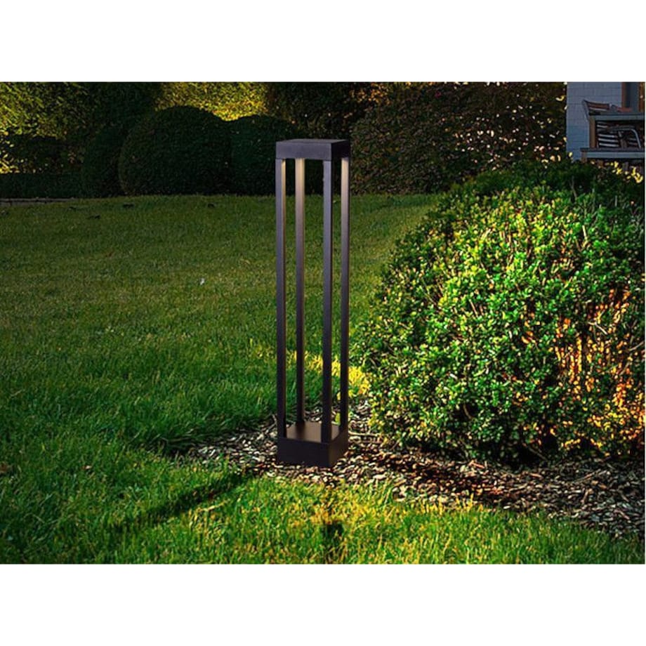Zewnętrzna LAMPA stojąca QUBE ABIGALI-GLQ600WW 7W prostokątna OPRAWA ogrodowa LED 7W 3000K outdoor IP65 czarna, Abigali