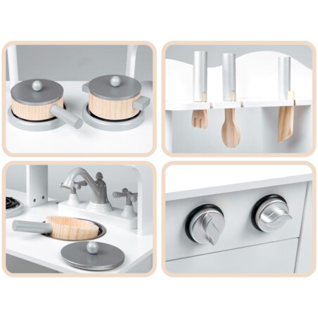 Kuchnia drewniana dla dzieci retro + akcesoria ZESTAW Ricokids