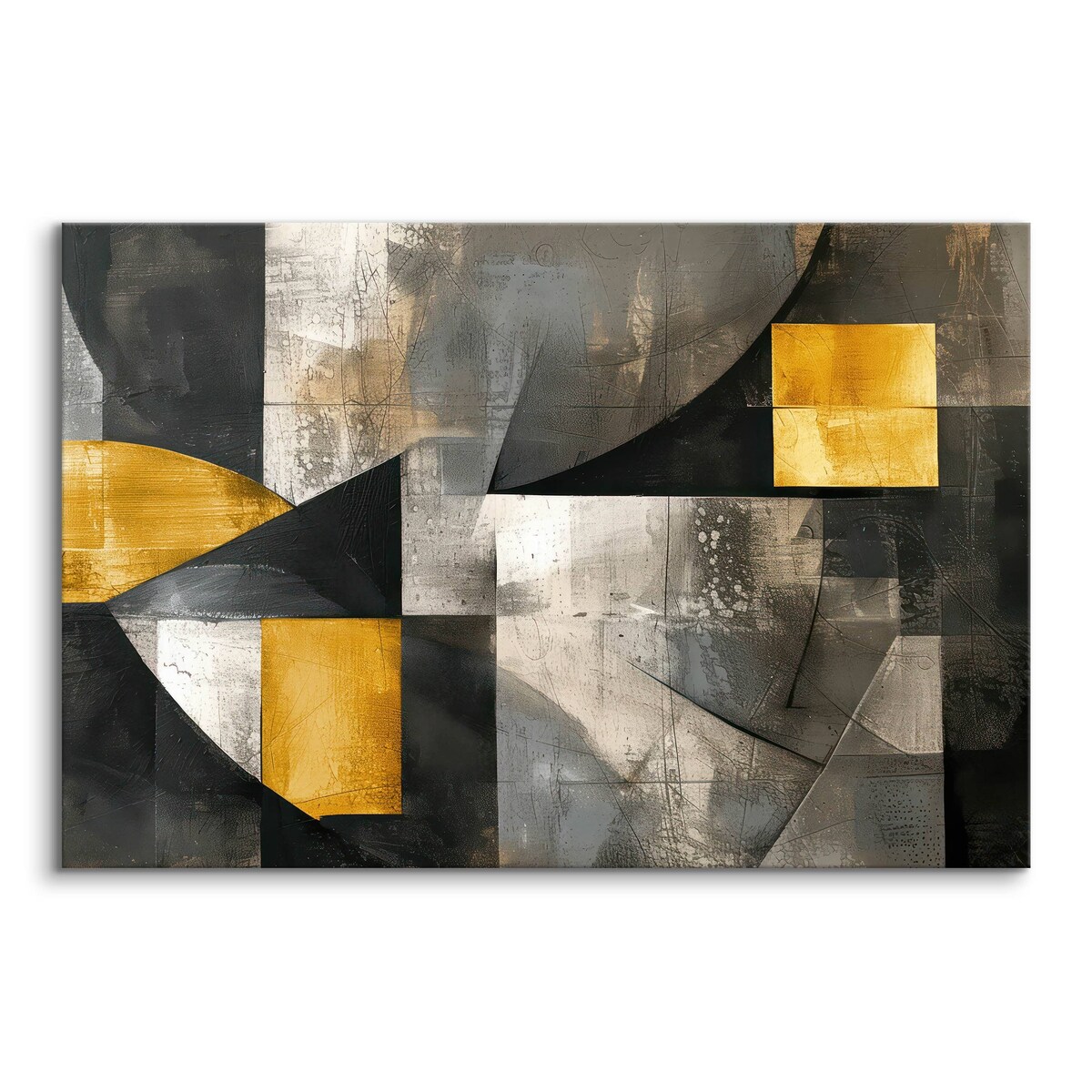 Obraz Na Płótnie Do Salonu Wzory Geometryczne Abstrakcja Beton 120x80cm