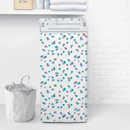 Pokrowiec na pralkę ładowaną od góry, w grochy Rayen