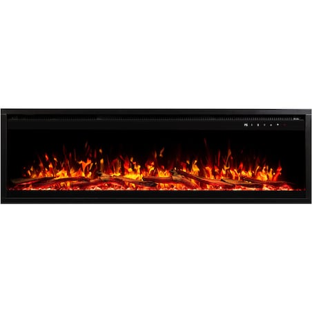 Kominek elektryczny AFLAMO Royal PRO 120 - ścienny i do zabudowy - 120x38x16 cm - kominek LED z funkcją grzania 750/1500 W
