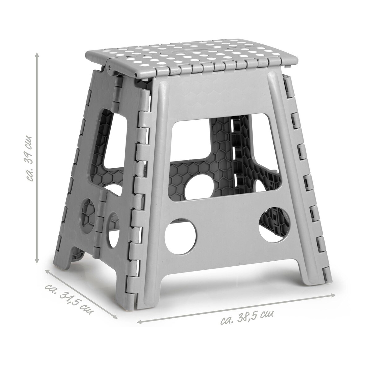 Stołek antypoślizgowy składany, 38,5 x 31,5 x 39 cm, ZELLER