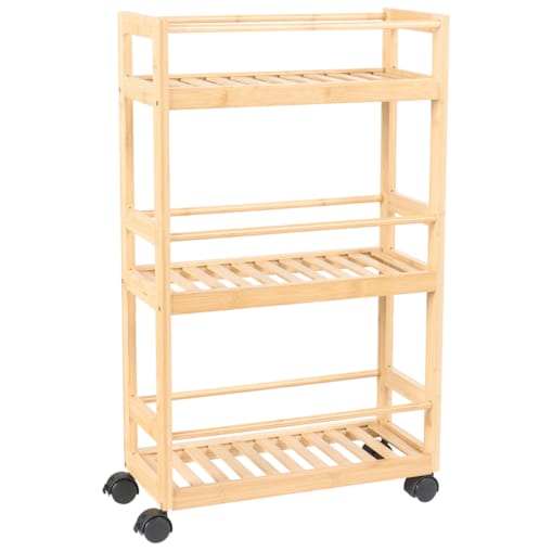 Wózek łazienkowy bambusowy jasne drewno QUINTAY