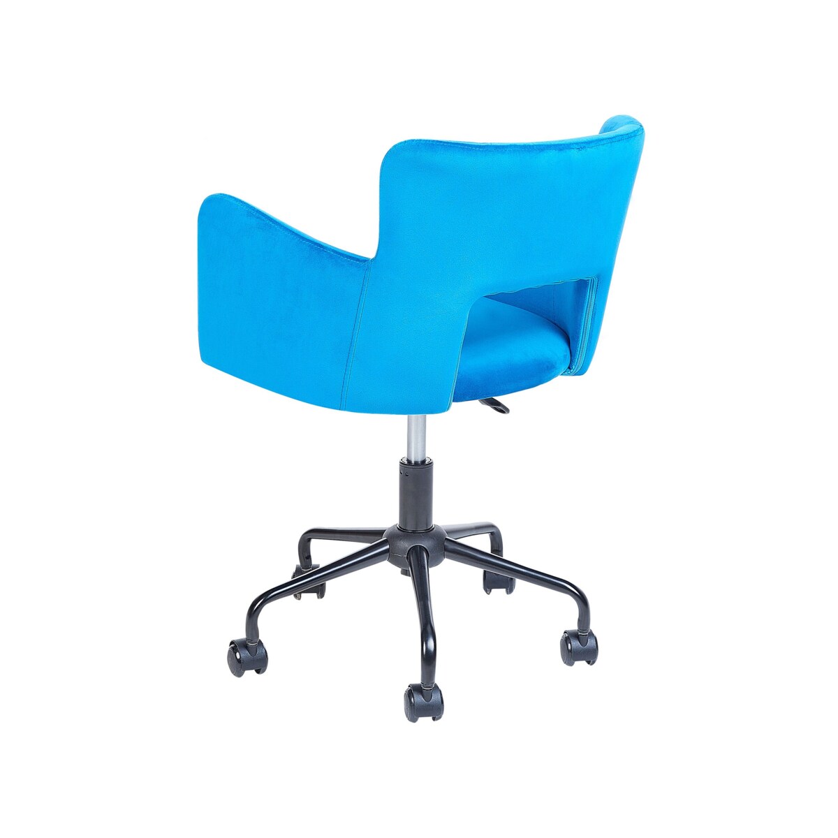 Krzesło biurowe regulowane welurowe niebieskie SANILAC