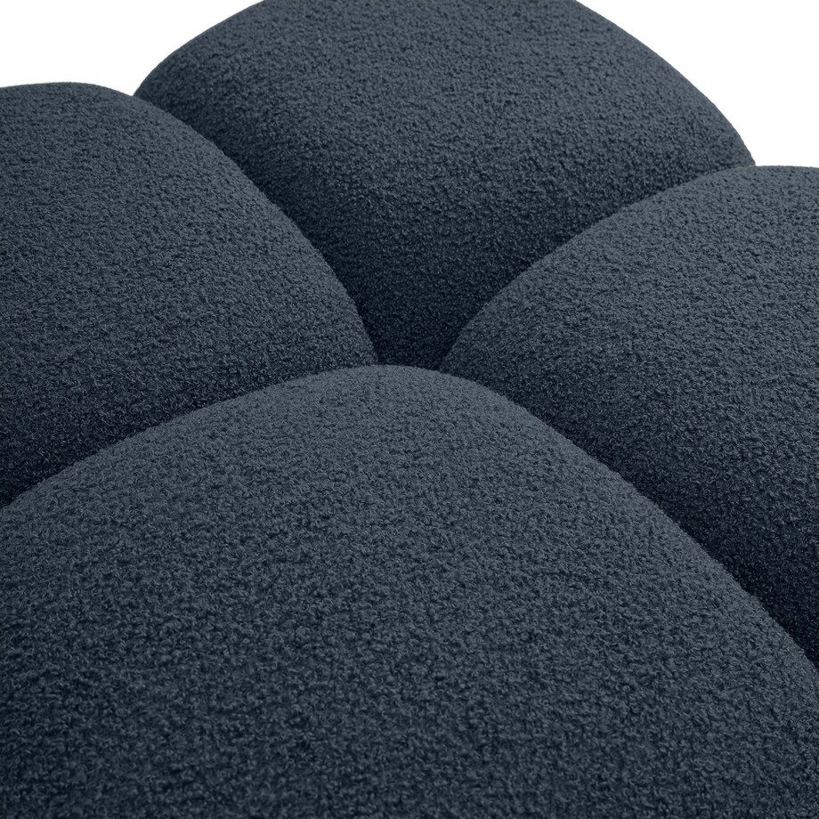 Pufa poczwórna PALIA - VII bouclé 43,5x72x72 granatowa