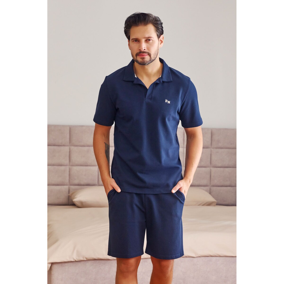 Doctor Nap Granatowa piżama męska - 2XL