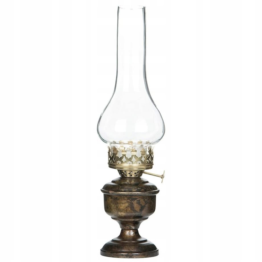 ŚWIECZNIK NA TEALIGHT LAMPA NAFTOWA SZKLANY LAMPION SKANDYNAWSKI LOFT 30cm