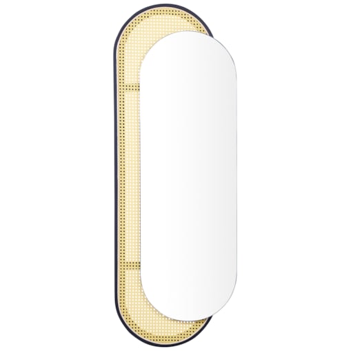 Lustro ścienne rattanowe 51 x 143 cm jasne CREIL