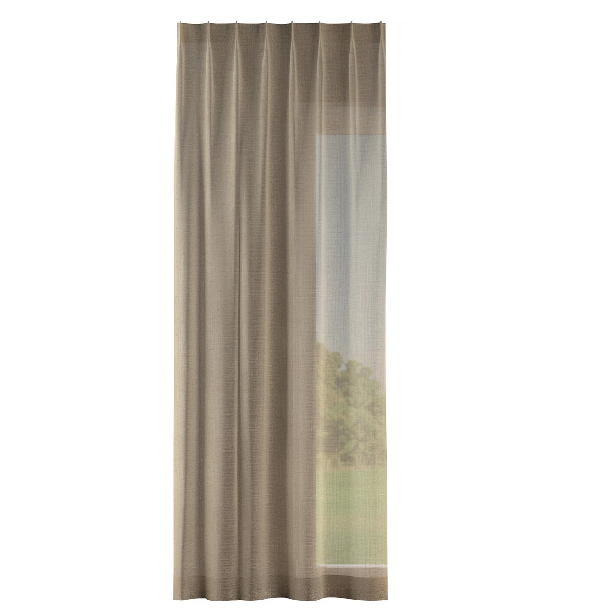 Zasłona na haczykach flex pojedynczych 130x245 ciemny beż