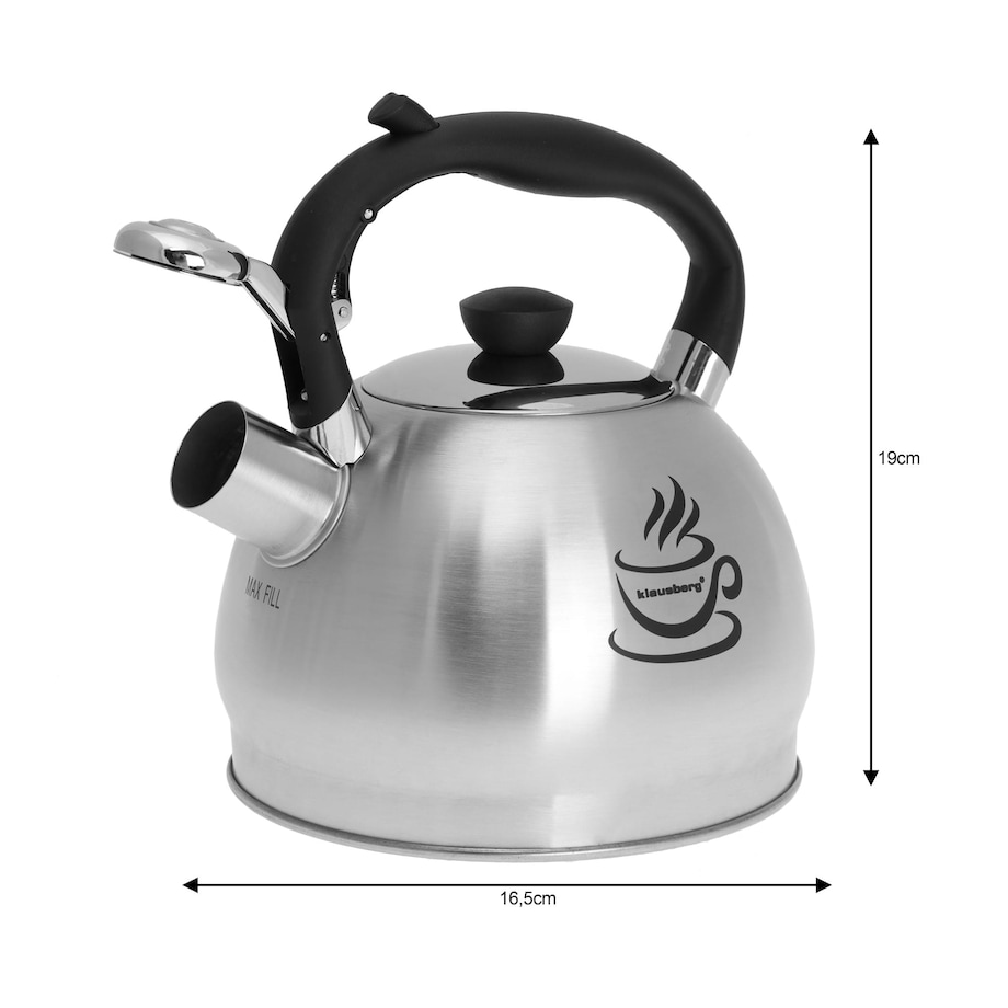 Czajnik stalowy z gwizdkiem Magic Change zmieniający kolor 1.8L KLAUSBERG
