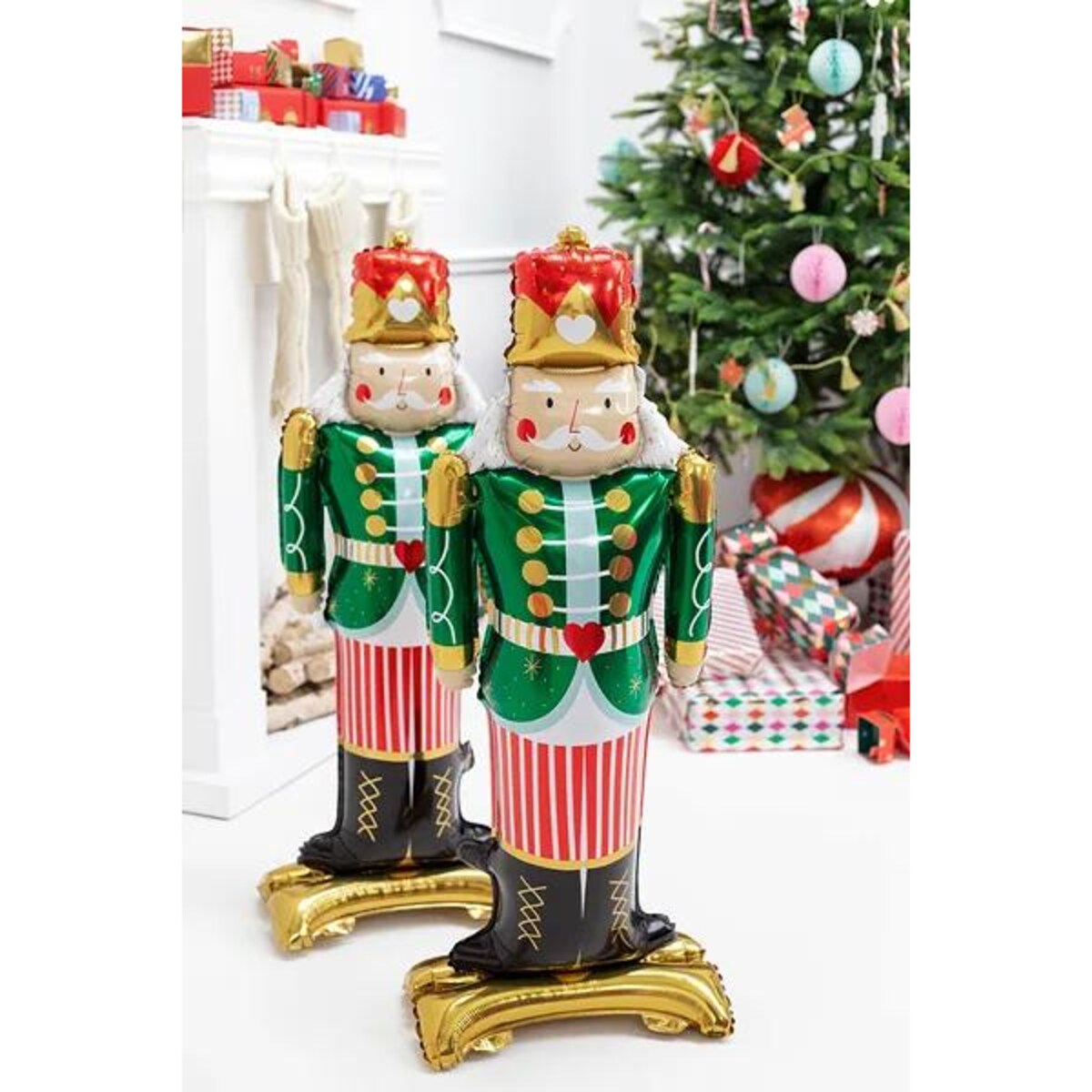 Stojący balon foliowy Dziadek do orzechów, 34x85cm, mix