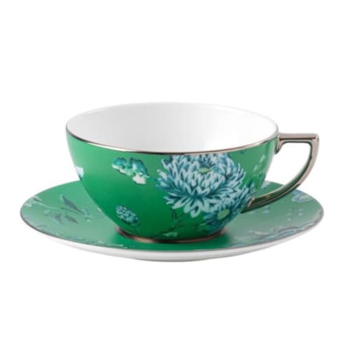 Filiżanka do herbaty ze spodkiem Jasper Conran Chinoiserie Green Wedgwood