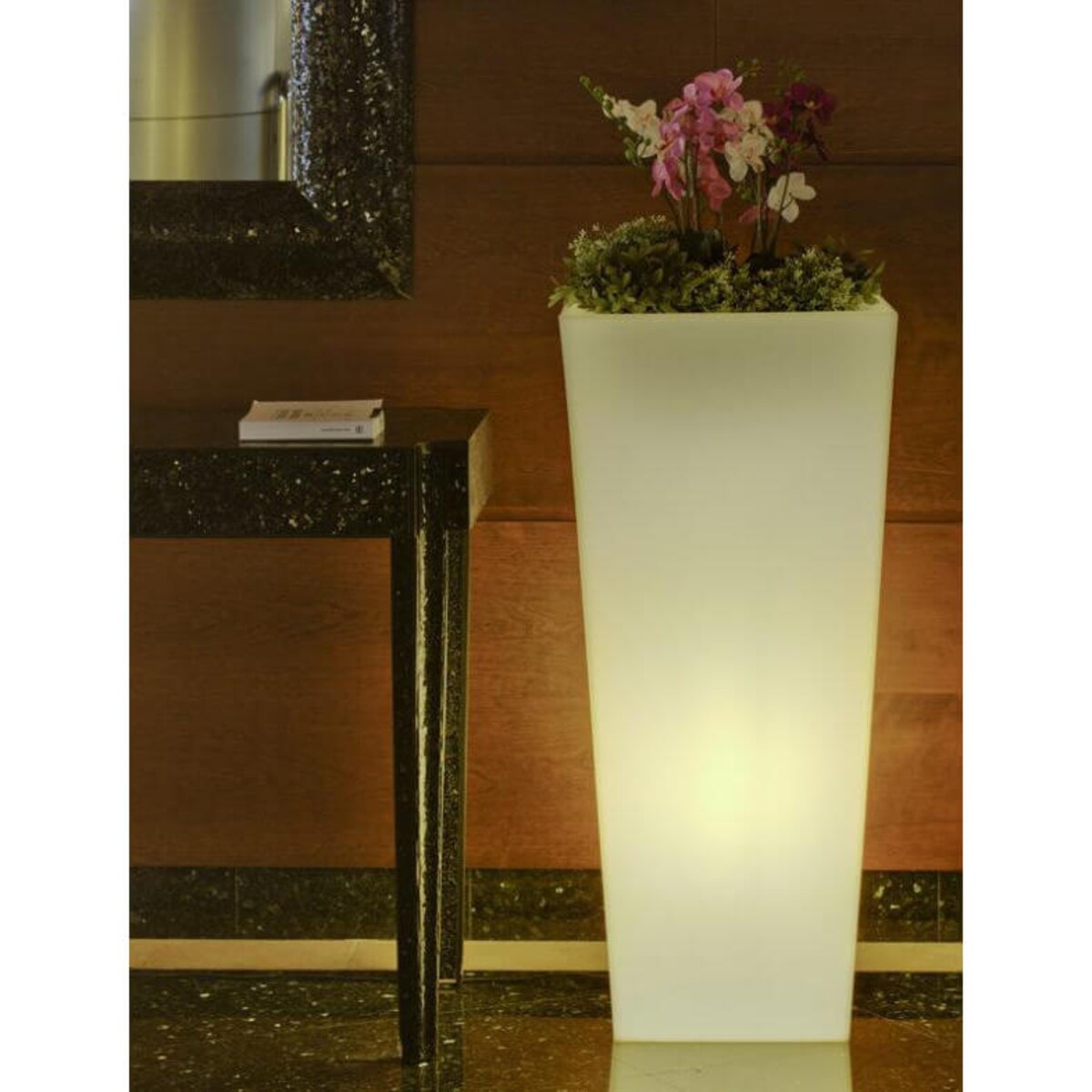 Prostokątna donica Melisa LUMML050SSNW King Home IP65 zmienna barwa światła biała