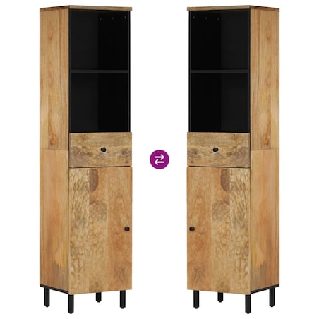 vidaXL Szafka łazienkowa, 38x33x160 cm, lite drewno mango