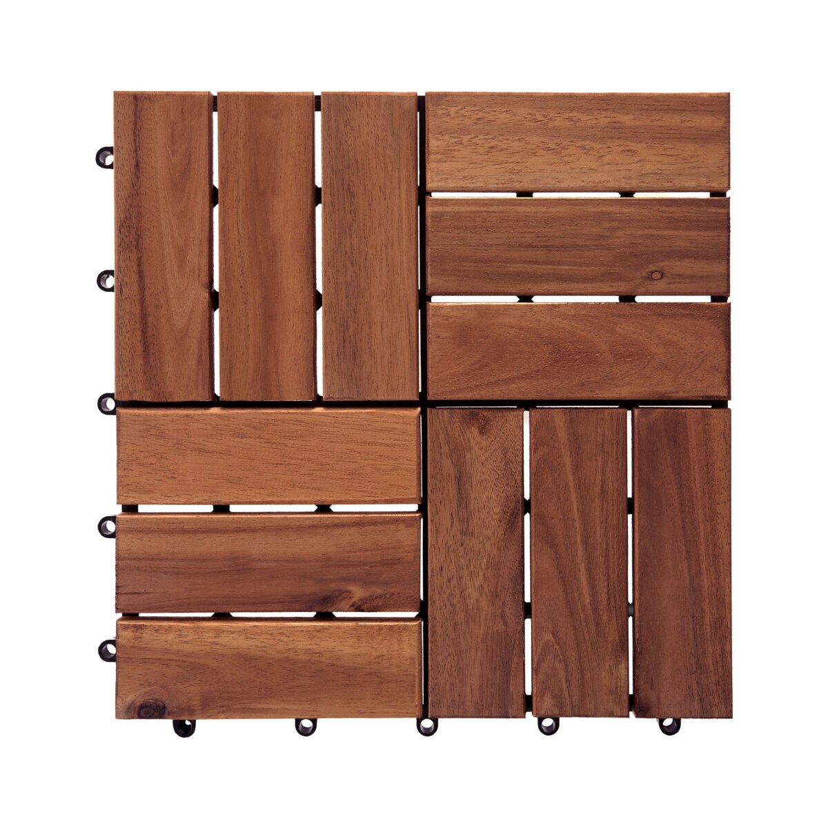 Płytki tarasowe ACERENZA Certyfikowane drewno akacjowe Brązowy