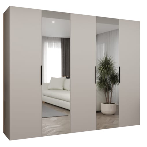 Szafa uchylna otwierana MARBELLA 2 250 wys. 202 cm Kaszmir + u. Czarny