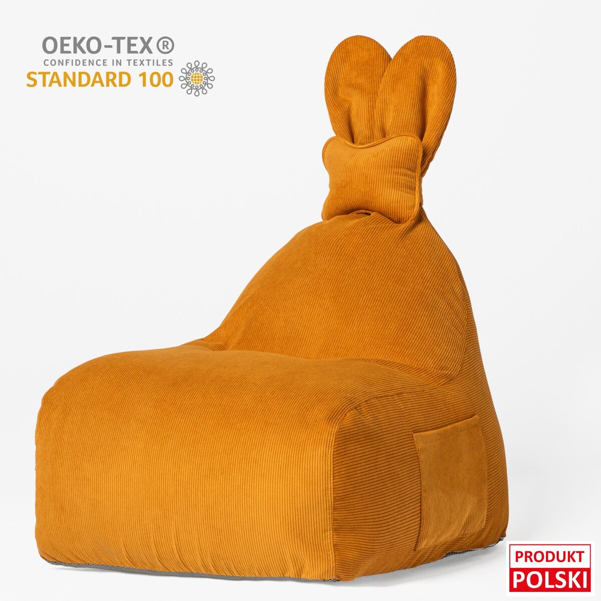 PUF FUNNY BUNNY SZTRUKS MUSZTARDOWY