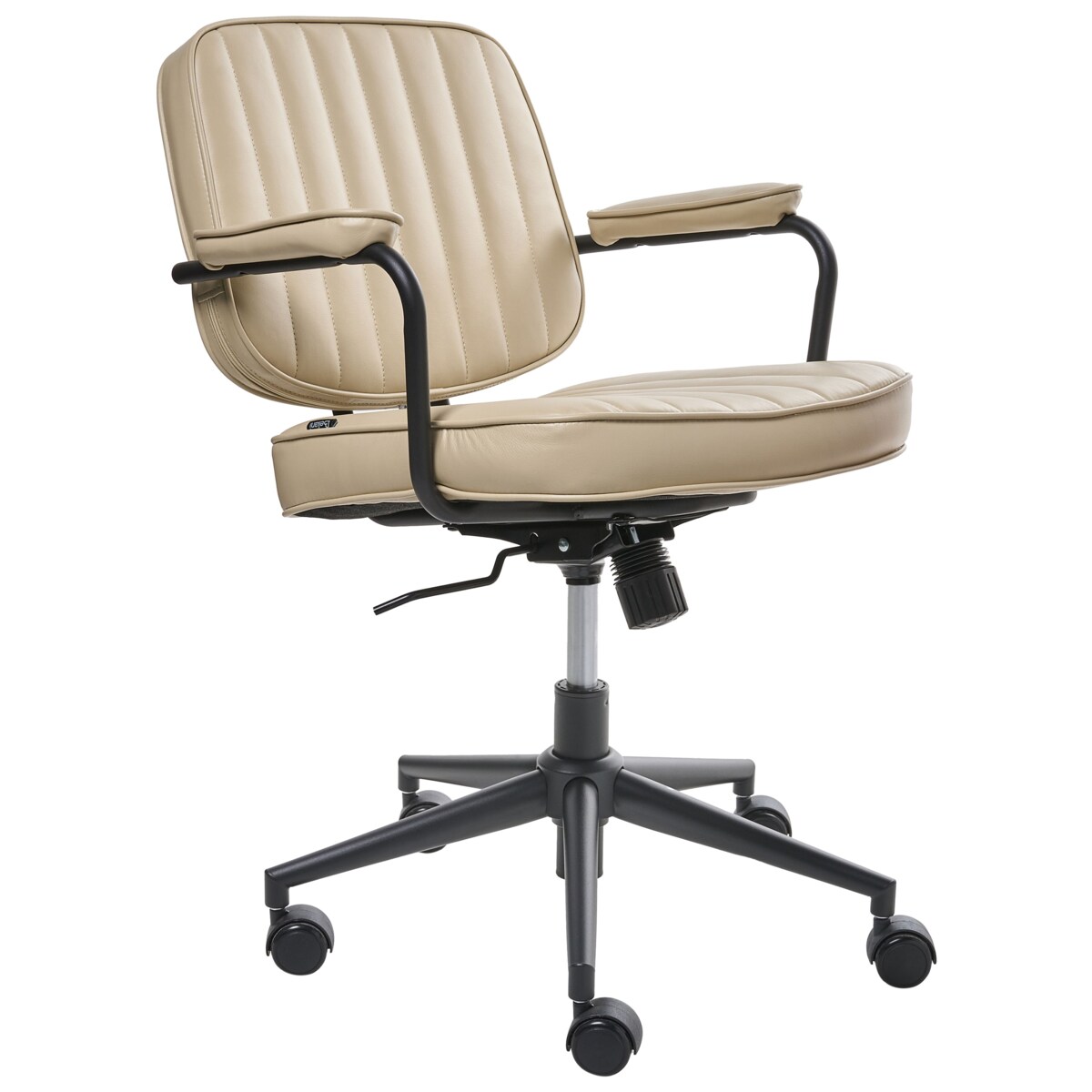 Krzesło obrotowe BERNE Ekoskóra Beżowy