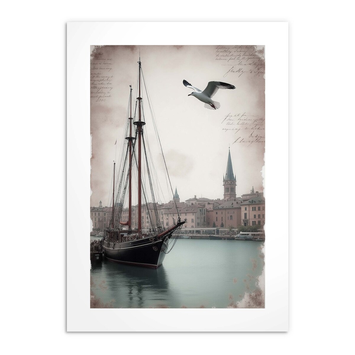 Plakat na ścianę do salonu Obraz ścienny Retro dekoracja w ramie 50x70