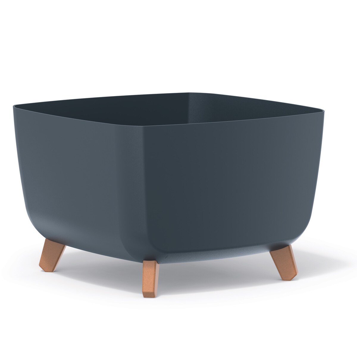 Doniczka Donica Ogrodowa 39 Cm Na Nóżkach Dekoracyjna Antracytowa