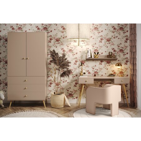 Szafa z szufladami i drążkiem w stylu Boho - Macciato