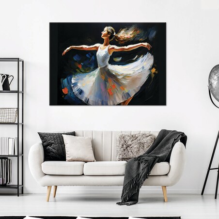Baletnica Kobieta Taniec Obraz do salonu pokoju na ścianę 100x70