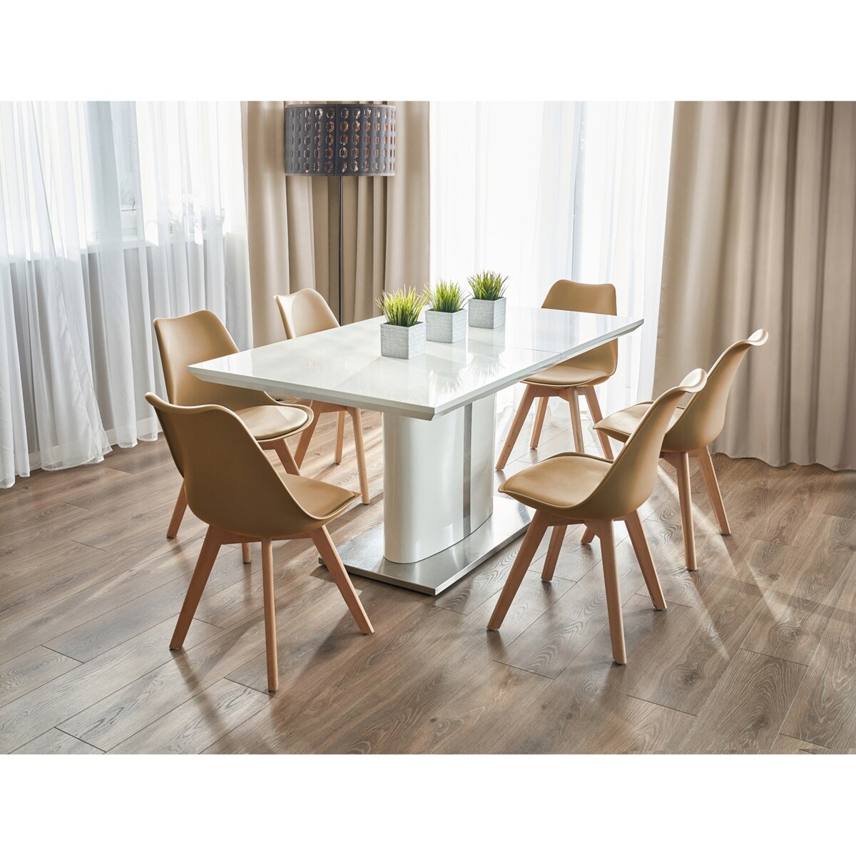 Krzesło skandynawskie OSLO do kuchni jadalni beżowe