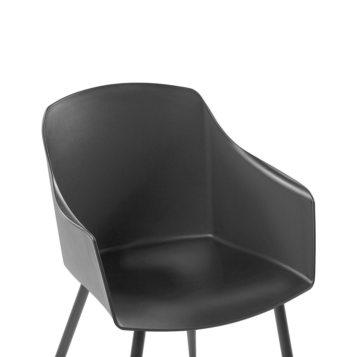 Zestaw 2 krzeseł do jadalni czarny FONDA