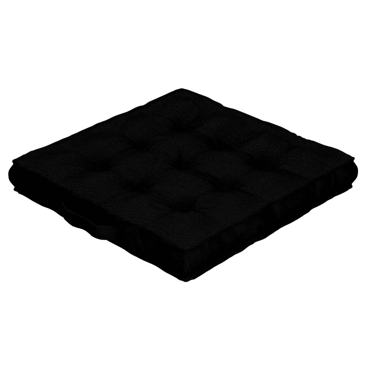 Poduszka na krzesło Kuba, czarny, 50 x 50 x 10 cm, Etna