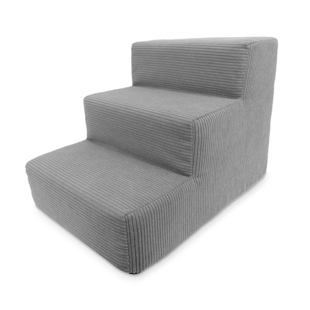 Schodki dla psa kota szare 3 stopniowe