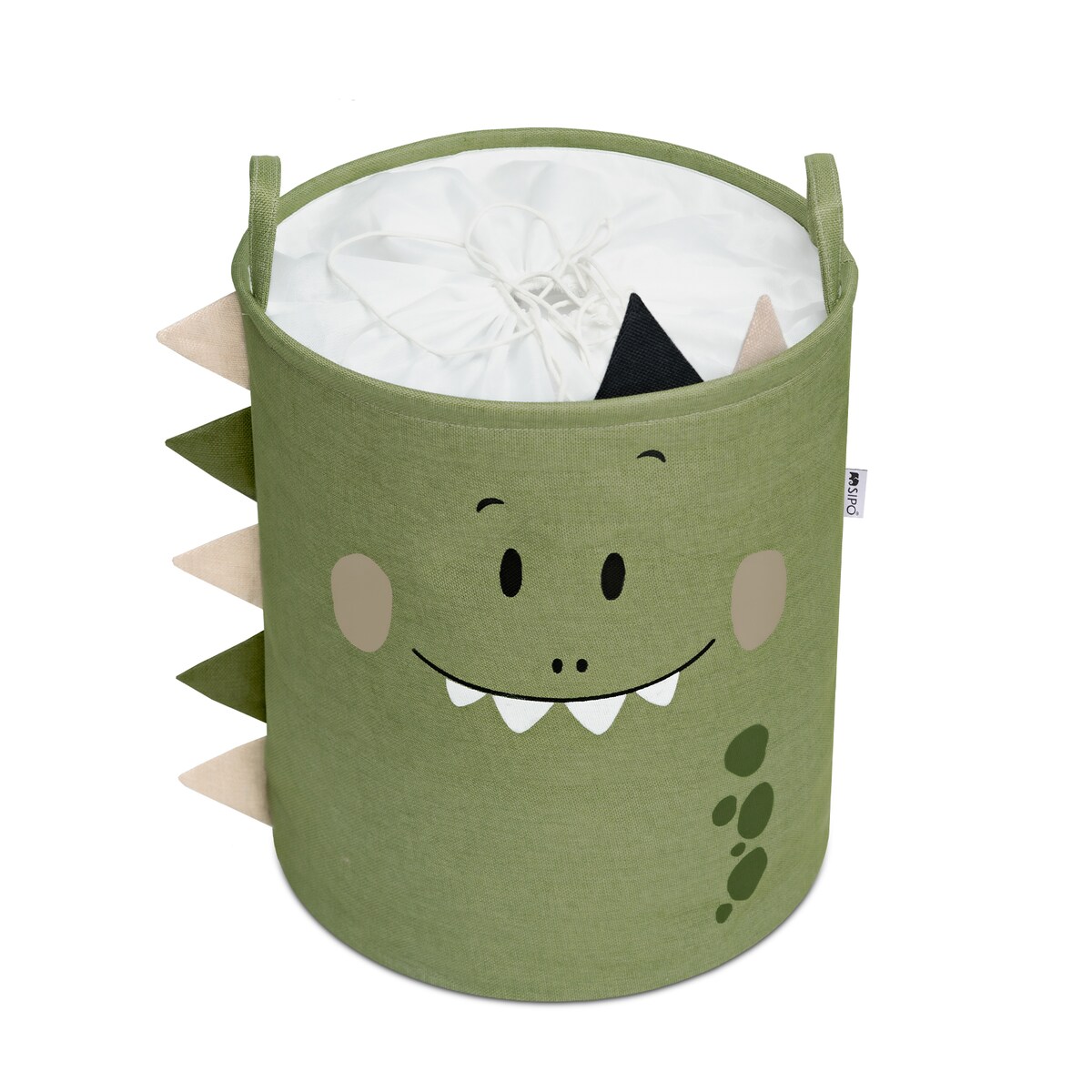 kosz na zabawki sipo, wersja premium, zamykany na ściągacz, dino, xxl