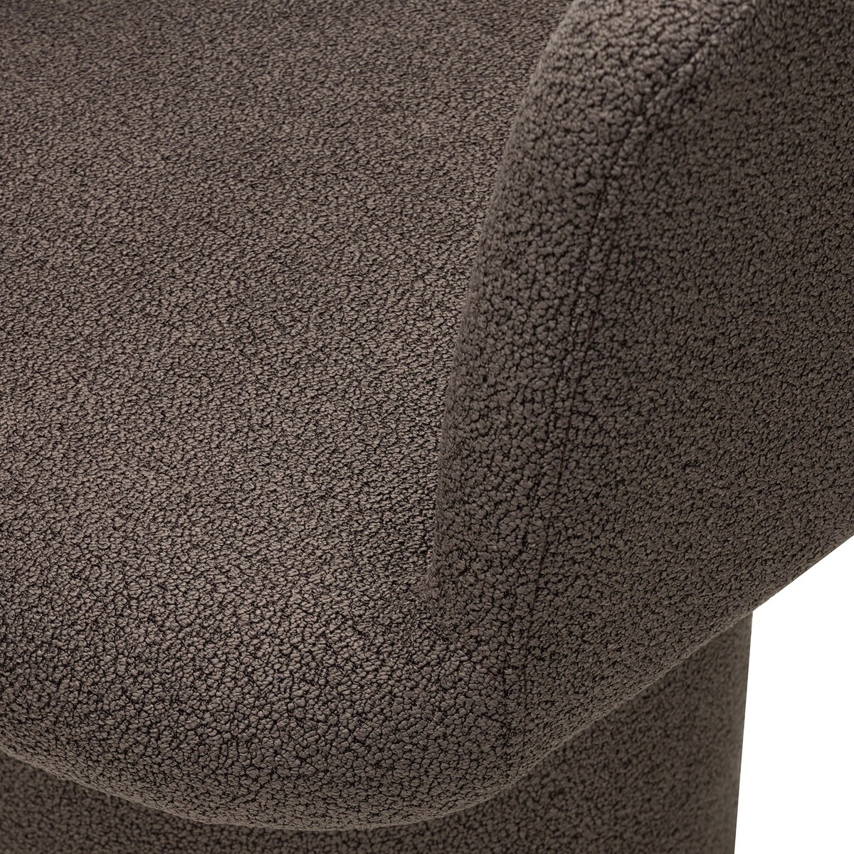 Fotel obrotowy, bouclé, ciemnobrązowy Haco