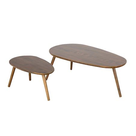 Zestaw stolików kawowych Tavona 2 szt., 75/115 x 43/66 x 39/45 cm