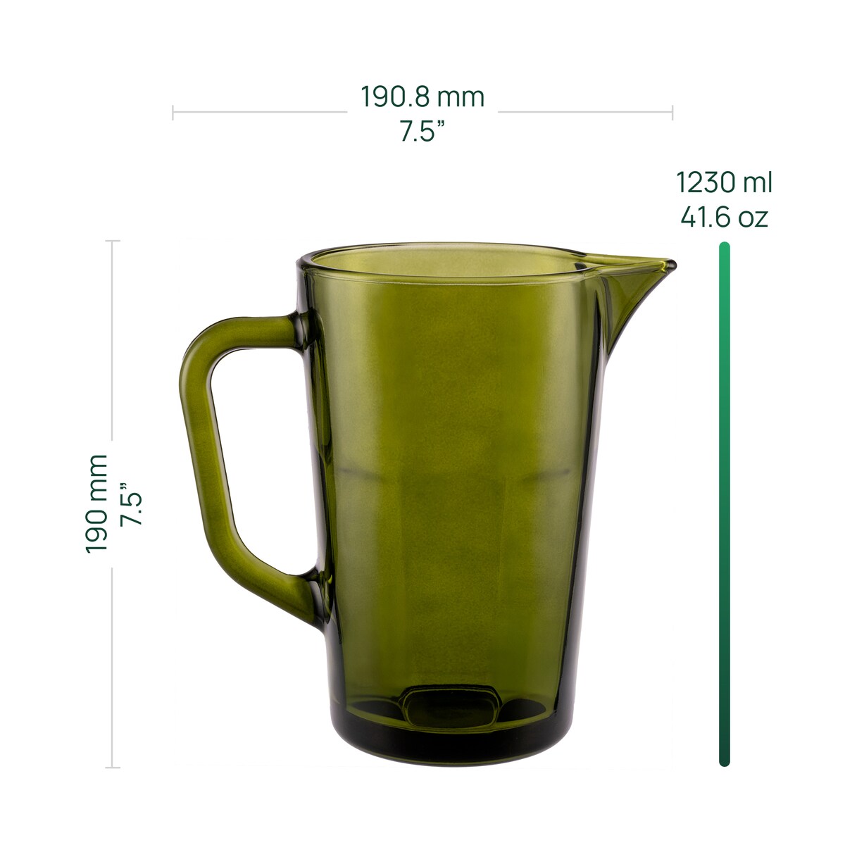 Dzbanek w stylu vintage zielony Alva Retro 1000 ml