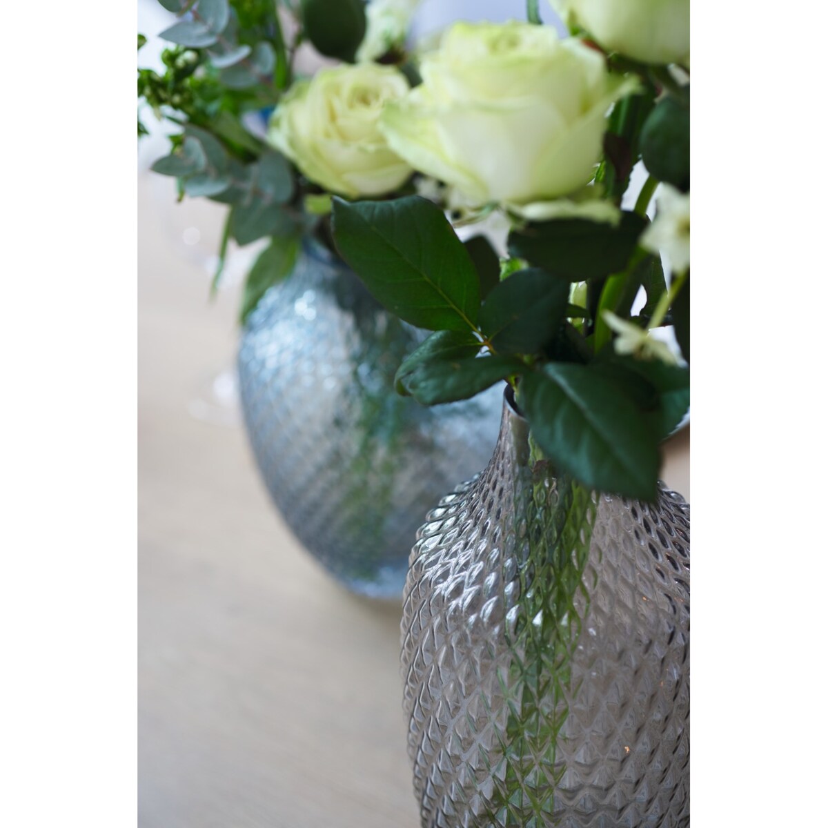 Wazon szklany h 40cm szary POESIA - Leonardo