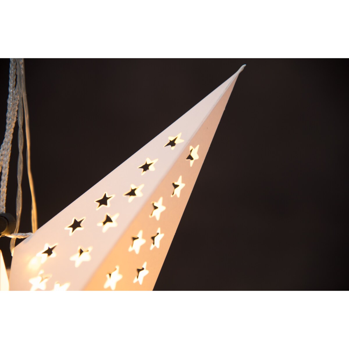 Gwiazda papierowa LED 43 cm, na baterie