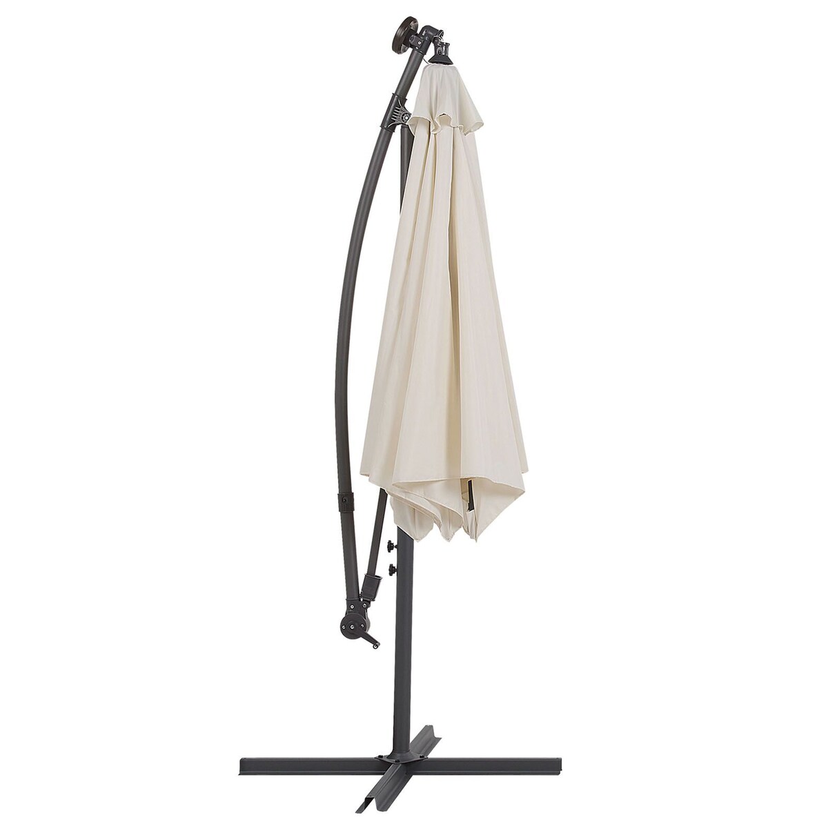 Parasol ogrodowy na wysięgniku LED 285 cm CORVAL Beżowy