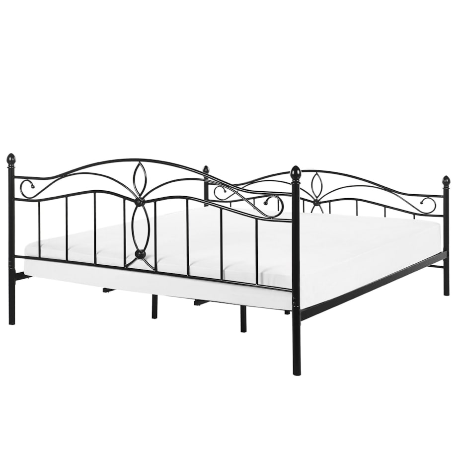 Łóżko metalowe 180 x 200 cm czarne ANTLIA