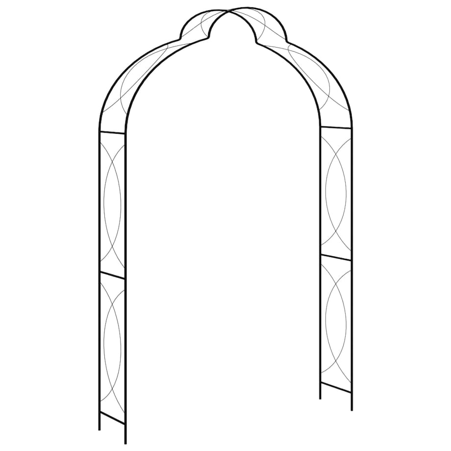 vidaXL Pergola ogrodowa, czarna, 150x34x240 cm, żelazna