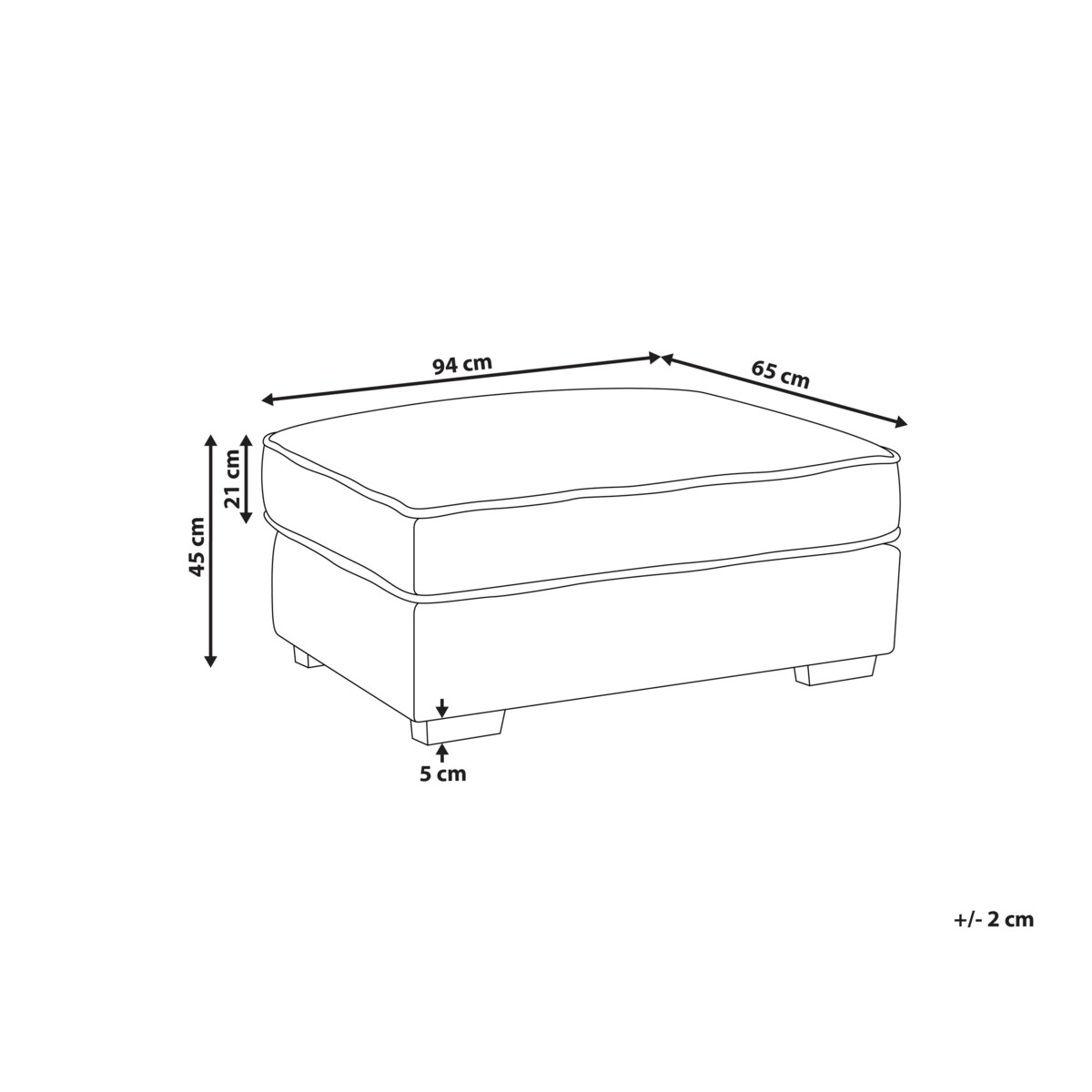 Otomana KOLDING Boucle Jasnobeżowy