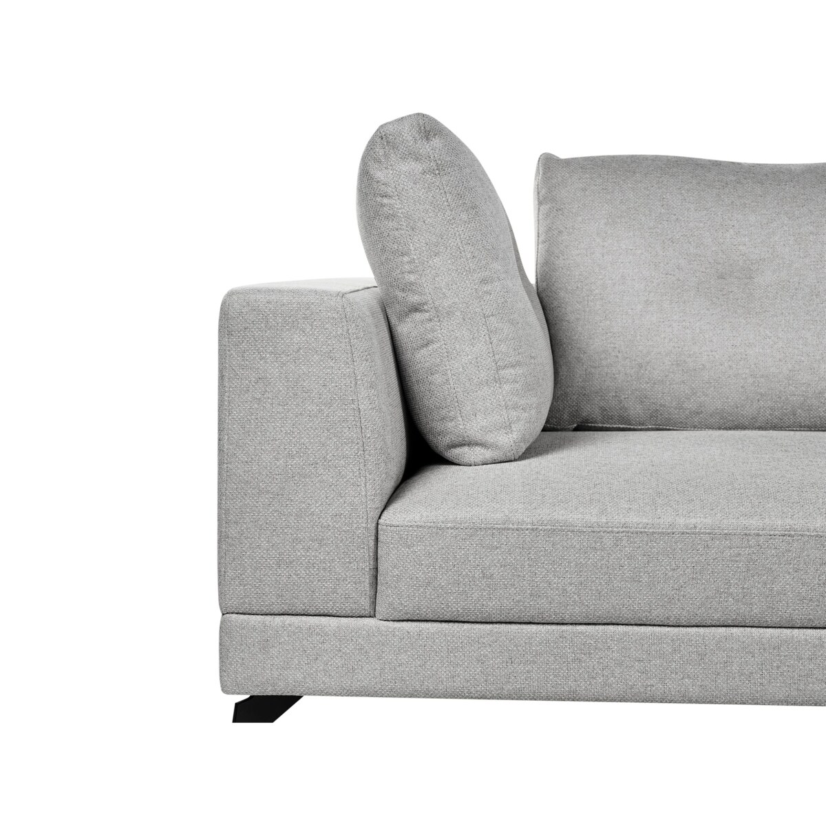 Narożnik dla 3 osób MARUM Len syntetyczny Szary Lewostronny