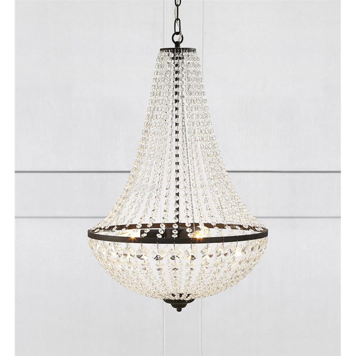 Glamour żyrandol wiszący Granso 107028 lampa nad łóżko czarna