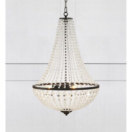 Glamour żyrandol wiszący Granso 107028 lampa nad łóżko czarna