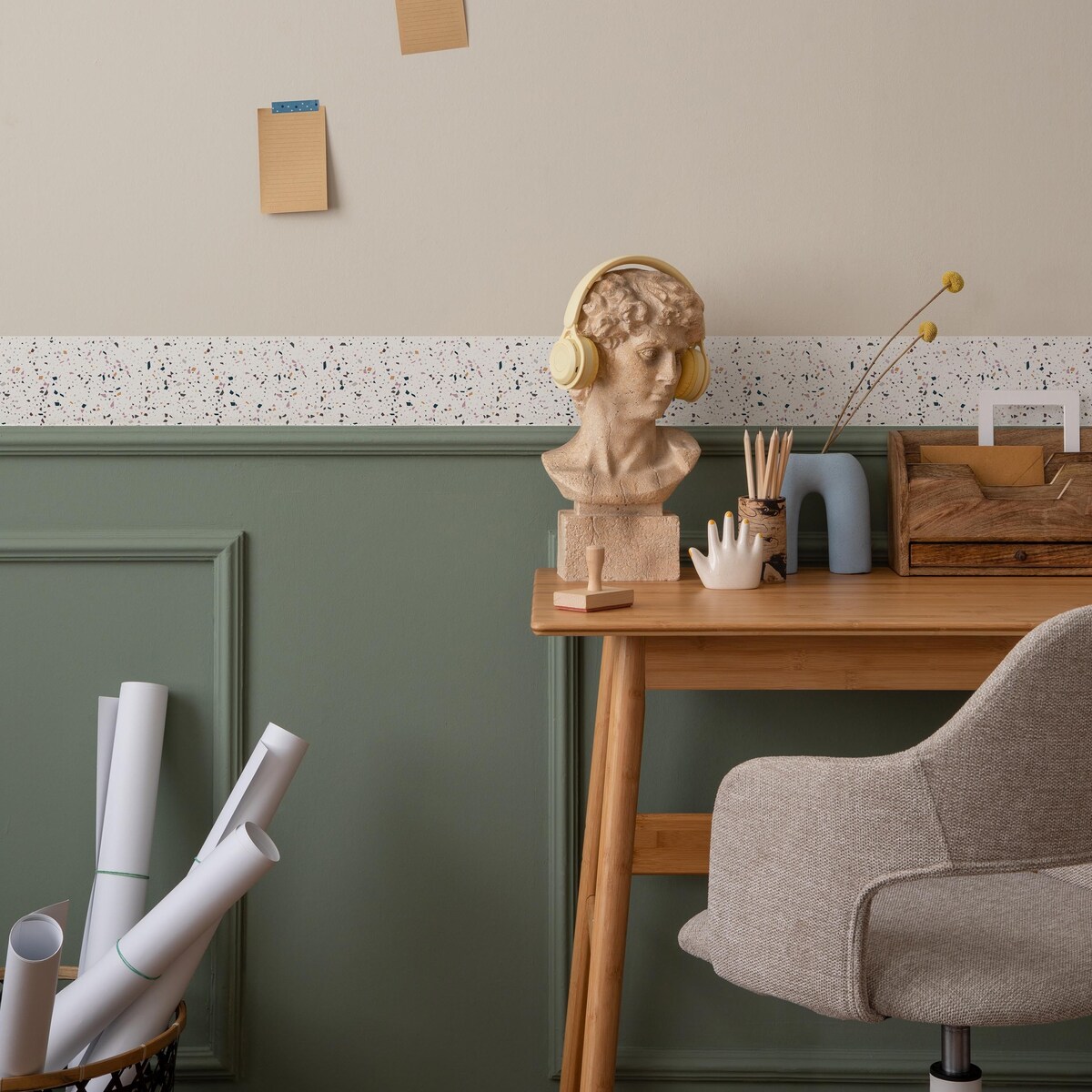 Pasek Dekoracyjny Do Salonu LASTRYKO Abstrakcja Beton Marmur