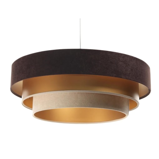 Lampa wisząca TRIO MIX brązowa/złota/beżowa